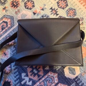 Elegant Black Leather Satchel